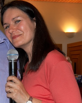 Photo credit:  Julia Vitullo-Martin; Description:  Tracey Logan at Templeton-Cambridge Fellowships